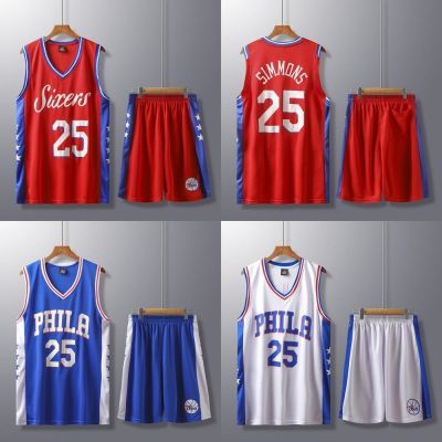 NBA Jersey Philadelphia 76ers No.25 Ben Simmons Basketball Clothes
