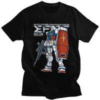 【New】Vintage Gundam RX 78 Tshirt แขนสั้นผู้ชาย Leisure T เสื้อคลาสสิกญี่ปุ่นอะนิเมะ Mech หุ่นยนต์มังงะ Mecha เสื้อยืดผ้าฝ้ายนุ่ม Tee