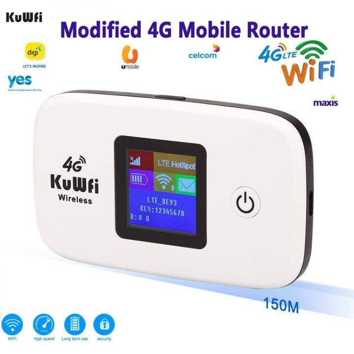 KuWFi Mobile 4G Router Hotspot Mini Protable 150Mbps Wifi Router ...