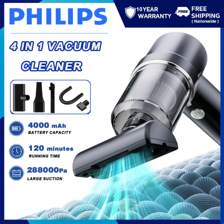PHILIPS 288000Pa Cordless Vacuum Cleaner Portable Mini Vacuum Cleaner