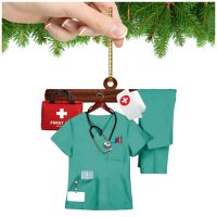 Navidad Noel Nurse Uniforms Decor Christmas Tree Decoration Ornament New Year Christmas Hanging Party Creative Gift Pendant Christmas Ornaments