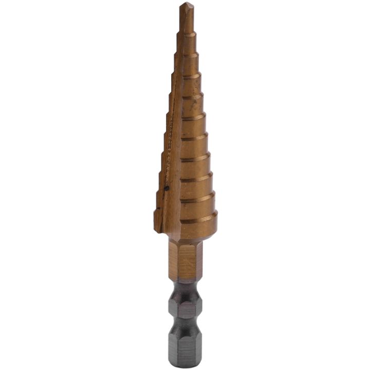 1-4-inch-hex-shank-hss-high-speed-steel-titanium-coated-step-drill-bit-3-13mm