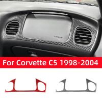 For Chevrolet Corvette C5 1998-2004 Accessories Carbon Fiber Interior Car Co-Pilot Instrument Panel Trim Frame Cover Stickers