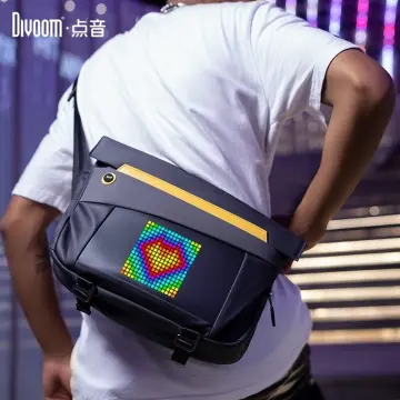 Divoom Sling Bag Customizable Pixel Art Fashion Design Outdoor Sport  Waterproof for Biking Hiking Outside Activity Big Space