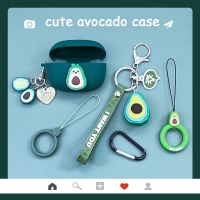 for Realme Buds Air5 / Air 5 Pro / T300 Case Cute Avocado cartoon Ring Chain Rope Earphone Case Silicone Shockproof Protect Box