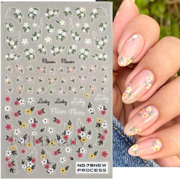 Sukeme Nail Decal Cherry Blossom Adhesive Nail Sticker | Lazada PH