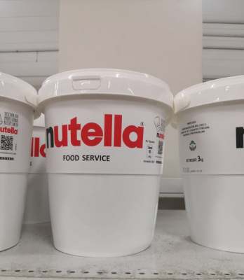 Nutella นูเทลลา เฮเชลนัทผสมโกโก้สเปรด แบบถัง 3 Kg. (แพคใหญ่สุดคุ้ม)