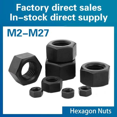 Hexagon Hex Nuts M2 M2.5M3 M4 M5 M6 M8 M10 M12 M14 M16 M18 M20 M22 M24 M27 Black Oxide Carbon Steel Metric Nuts Plumbing Valves
