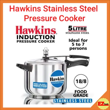 Hawkins-Futura F-41 Induction Compatible Pressure Cooker, 4-Liter,  Stainless Steel