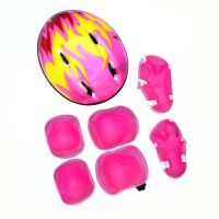 ☍✳❍ 7Pcs Children Bike Cycling Skating Helmet Knee Elbow Wrist Protective Guard Pad for Sport Entertainment Cycling Bike Accessories