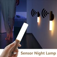 2020 LED Infrared Sensor Photosensitive Sensor Night Light Wireless USB Rechargeable Night lamp For Bedside Wardrobe Wall Lamp Night Lights
