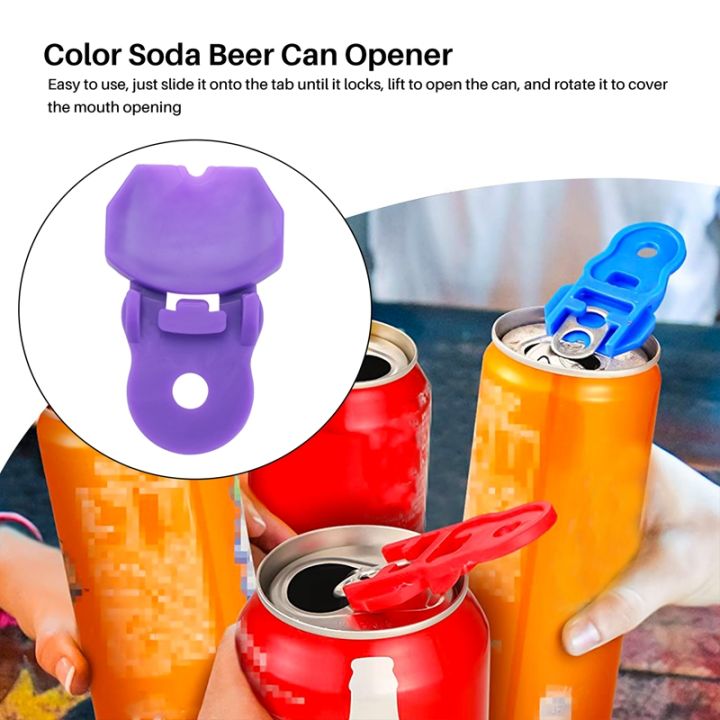 12 Pieces Color Manual Easy Can Opener, Premium Plastic Tab Openers,  Leakproof