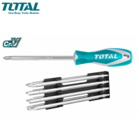 TOTAL ไขควงหัวสลับ แบบ 18 in 1 ปลายแม่เหล็ก รุ่น THT250236 ( 18 in 1 Screwdriver Set )