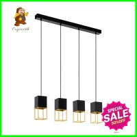 ไฟช่อ EGLO MD MONTEBALDO 97734 โลหะ สีดำ/ทอง 4 หัวMULTI-PENDANT LAMP EGLO MD MONTEBALDO 97734 METAL BLACK/GOLD 4-LIGHT **หมดแล้วหมดเลย**