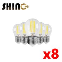 [HOT MAKXJWIGO 542] 8Pcs E27 Bombilla Lampada หลอดไฟ Led G45 4W Retro Edison หลอดไฟ Led Filament 220V โคมไฟระย้า Led Light 4000K สำหรับตกแต่งห้องนอน