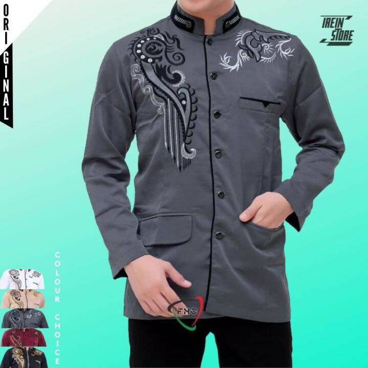 Jasko Bordir Exclusive terbaru / Baju muslim pria / Baju koko bordir