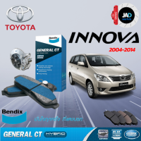 ผ้าเบรค TOYOTA INNOVA 2.0G&amp;V ล้อ หน้า หลัง ผ้าเบรครถยนต์ โตโยต้า อินโนว่า [ปี2004-14] ผ้า เบรค หน้า หลัง  ดิส ดรัม Bendix แท้ 100%