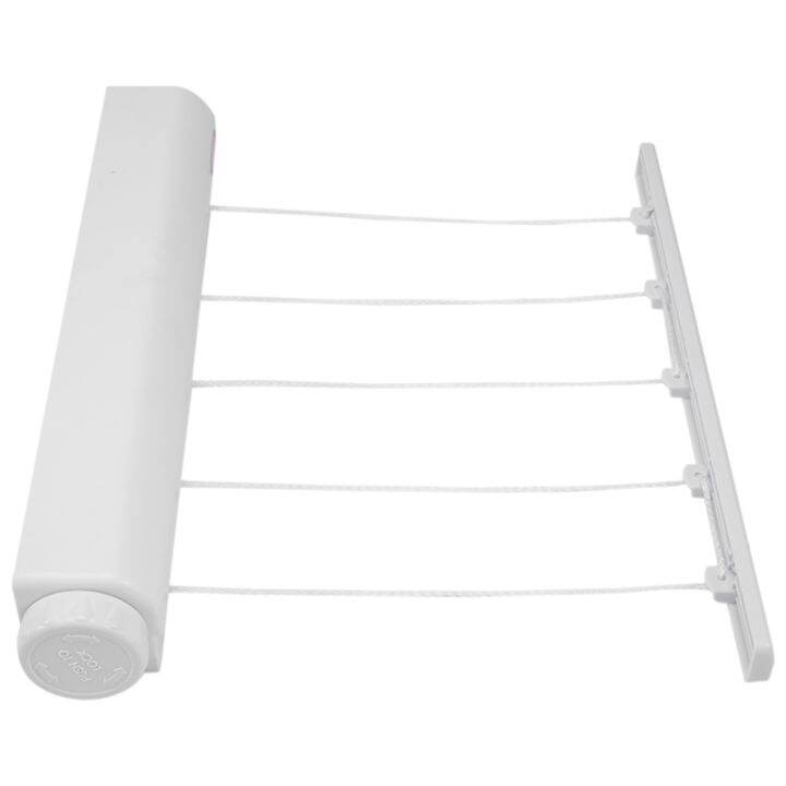 Retractable Clothesline Telescopic Indoor Outdoor Wall Mounted Clothes