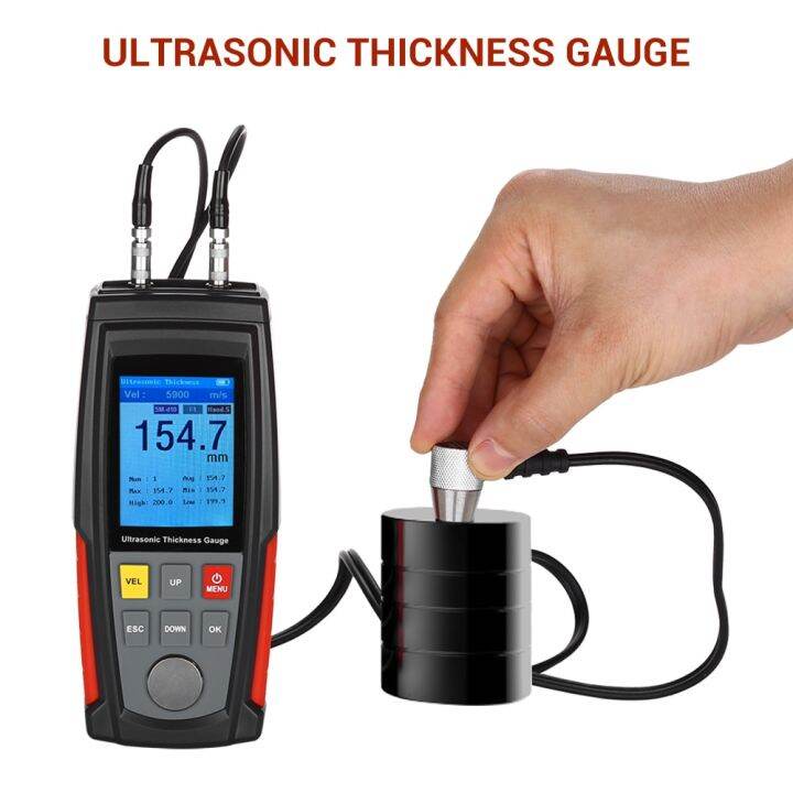 Digital Ultrasonic Thickness Gauge Meter Tester USB Charging Digital