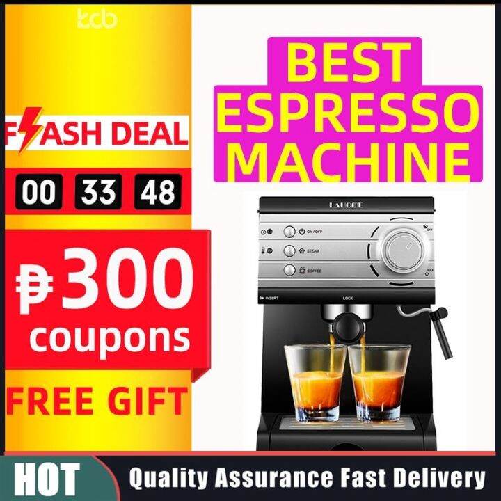 LAHOME Semi Automatic Espresso Coffee Machine Maker With Milk Frother