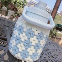 [Fast delivery] Finished product custom hand-knitted Starbucks ton ton bucket cup set belly cup high-value protective case universal