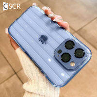 เคสโทรศัพท์ CSCR ใสธารน้ำแข็งเคสสำหรับไอโฟน12 13 14 Pro Max 14 13 12 12พร้อมเคสแข็งปกป้องกระจกกล้องถ่ายรูปเต็มรูปแบบ