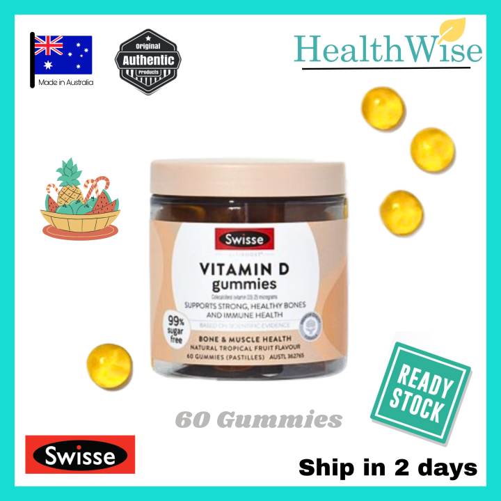 Swisse Ultiboost Vitamin D Gummies 60s (EXP 03/2024) Tropical Fruit