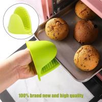 1pcs Silicone Gloves Oven Heat Insulated Finger Gloves Microwave Non-slip Tool Kitchen Holder Gripper Baking Pot Cooking A0S4 Potholders  Mitts   Cozi