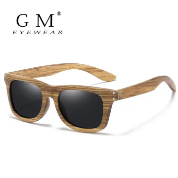 GM Natural Bamboo Wooden Sunglasses Handmade Polarized Glasses Mirror  Coating Lenses Eyewear With Gift Box