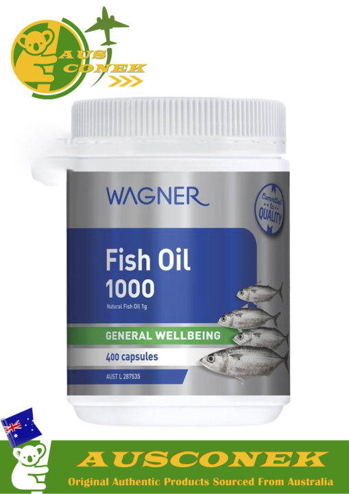WAGNER General Wellbeing 1000mg Omega3 Natural Fish Oil 400 Capsules