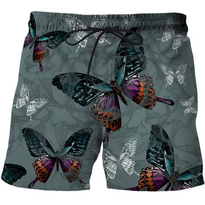 New Beautiful butterfly 3D Print Mens Beach Shorts Summer Swim Shorts Fashion Personality Men Swimming Trunks Sea Play Boy 2023