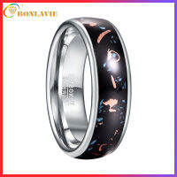 BONLAVIE Retro Copper Shavings Men Tungsten Carbide Rings Black Bague Homme Matrimonio Bijoux de Luxe AAA Quality