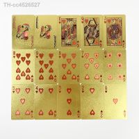❁✵ 57x87mm Gold Playing Cards Durable Texas Poker Entertainment for Parties