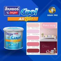 BegerCool All Plus Semi-gloss เบเยอร์คูล ออลพลัส สีบ้านเย็น สีทาบ้านสูตรน้ำ ชนิดกึ่งเงา กลุ่มสีแดง-ชมพู 3.785 ลิตร