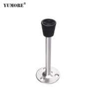 YUMORE 5pcs Round Base Door Stoppers Decorative Wall Mounted Door Stops Rubber Stainless Steel Door Holder Furniture Hardware Door Hardware Locks