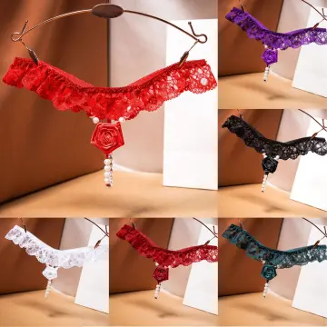 alextreme G-String Tangas Women Sexy Panty T-Back Crotchless Panties Bow  Thong Nylon Ladies Underwear New 