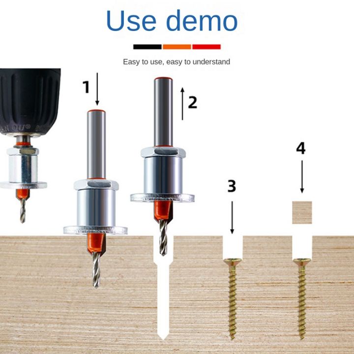 5pc-hss-countersink-woodworking-router-bit-set-milling-cutter-screw-extractor-demolition-wood-core-drill-bits