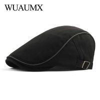 Wuaumx Spring Summer Berets Hat Men Breathable Newsboy Caps Sun Visors Men 39;s Beret Caps Herringbone Flat Caps Adjustable Baret