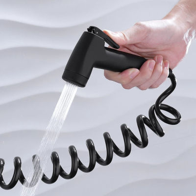 Black Handheld Bidet Spray ABS Shower Head Sprayer Set Toilet Faucet Shower Bidet With Hose And Holder For Bathroom Use