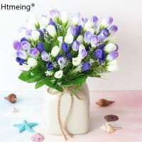 Artificial Crocus Flowers Bouquet Rose Buds flower Silk Flowers Home Wedding Householder Store Decoration