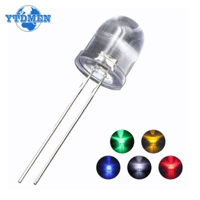 【LZ】℗✟  50PCS 8mm LED Diodes Kit Transparent Light Emitting Diode White/Yellow/Green/Red/Blue Bulb Lamps for Science Project Experiment