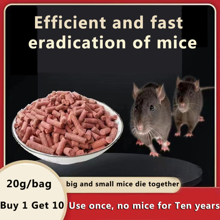 【200g/10 packs】rat killer poison pellet Contains mouse-attracting ...