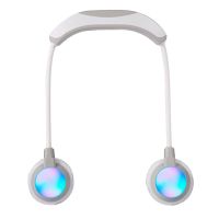 USB Leafless Hanging Neck Fans Portable 2000Mah Rechargable LED Fan Portable Low Noise Around the Neck Fashion Fan