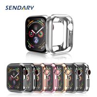 Screen Protector Plating Soft TPU Case for Apple Watch SE 8/7/6/5/4/3/2/1 38/40/41/42/44/45MM Watch Cover Case