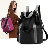 [Free ship] womens new multi-functional backpack large capacity Messenger simple all-match nylon cloth