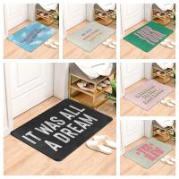 ◎ Color Creative Text Door Mat Carpet Living Room Bedroom Anti-Slip Foot Mat Durable Entrance Kitchen Bedroom Balcony Floor Mat