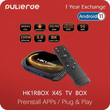 HK1 RBOX X4 Android 11 Amlogic S905X4 8K 4G 128G Smart TV Box Wifi Media  Player