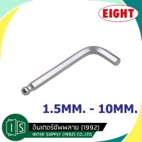 Woww สุดคุ้ม EIGHT ประแจแอลหกเหลี่ยมหัวบอลขาวสั้น 1.5MM/2MM. / 2.5MM. / 3MM. / 4MM. / 5MM. / 6MM. / 8MM. / 10MM. ราคาโปร ประแจ หก เหลี่ยม ประแจ 6 เหลี่ยม ประแจ หก เหลี่ยม หัว บอล กุญแจ หก เหลี่ยม