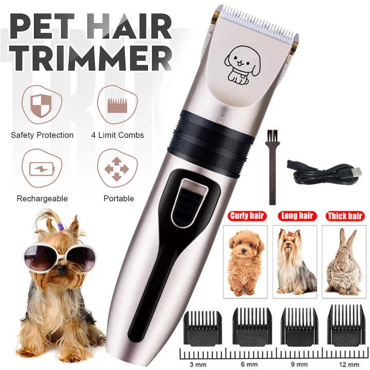 GSE Electric Dog Cat Hair Trimmer Set Low Noise Cordless Professional