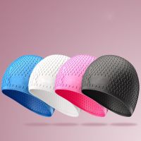 Silicone Swimming Cap Men Women Plus Size Adults Swimming Hat High Elastic Ear Protection Long Hair Sports Swim Pool Caps Swim Caps